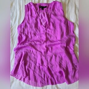 Banana Republic Women's Sleeveless Vibrant Purple Layered Top Size XS